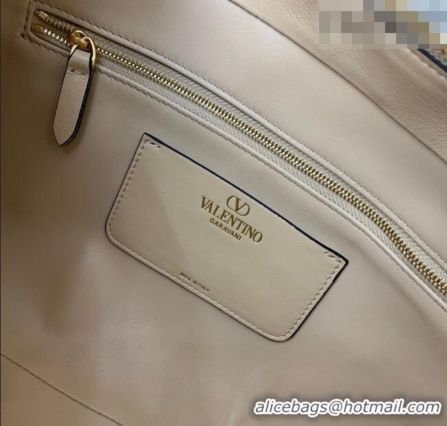 Best Grade Valentino Panthea HandBag in V Shiny and Matte Nappa Leather 0070 Nude 2026