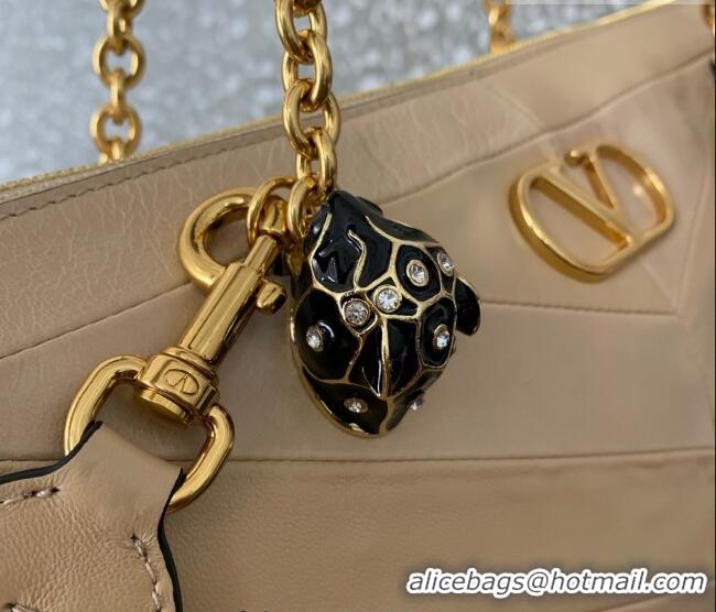 Best Grade Valentino Panthea HandBag in V Shiny and Matte Nappa Leather 0070 Nude 2026