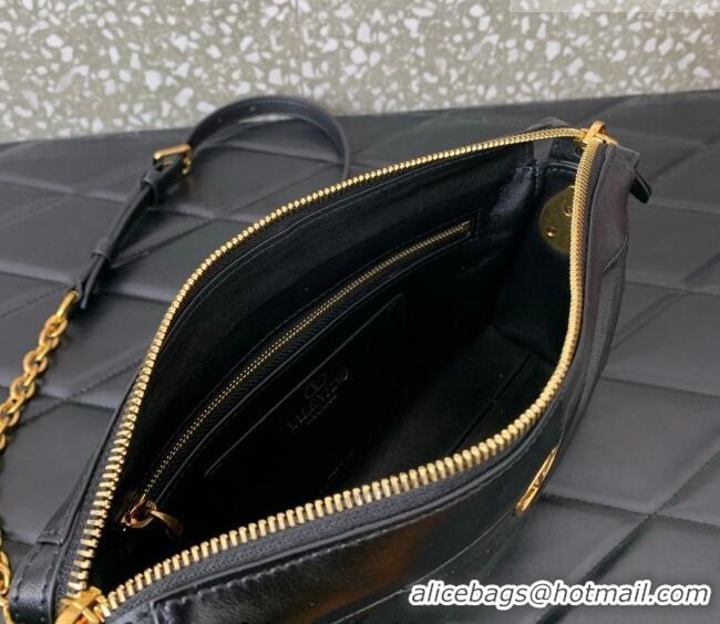 Grade Design Valentino Panthea Small HandBag in V Shiny and Matte Nappa Leather 0075 Black 2026