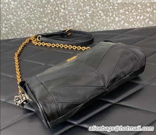 Grade Design Valentino Panthea Small HandBag in V Shiny and Matte Nappa Leather 0075 Black 2026