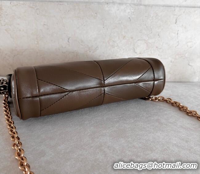 Good Taste Valentino Panthea Small HandBag in V Shiny and Matte Nappa Leather 8900 Oak Brown 2026