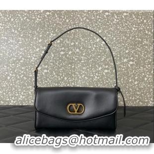 Best Price Valentino Devain Small Shoulder Bag in Lambskin Leather 2031 Black 2026