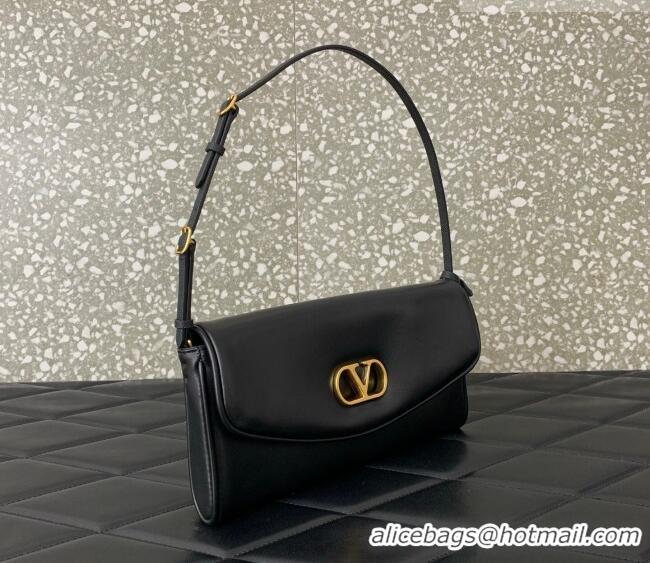 Best Price Valentino Devain Small Shoulder Bag in Lambskin Leather 2031 Black 2026