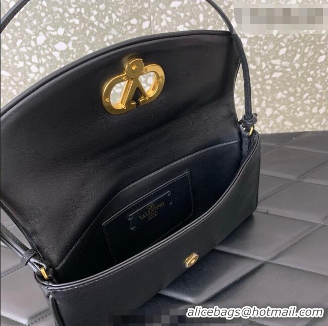 Best Price Valentino Devain Small Shoulder Bag in Lambskin Leather 2031 Black 2026