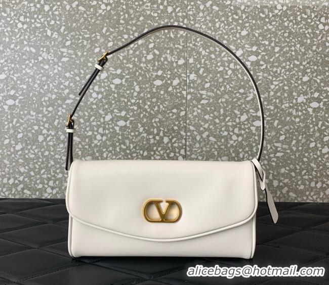 Reasonable Price Valentino Devain Small Shoulder Bag in Lambskin Leather 2031 White 2026