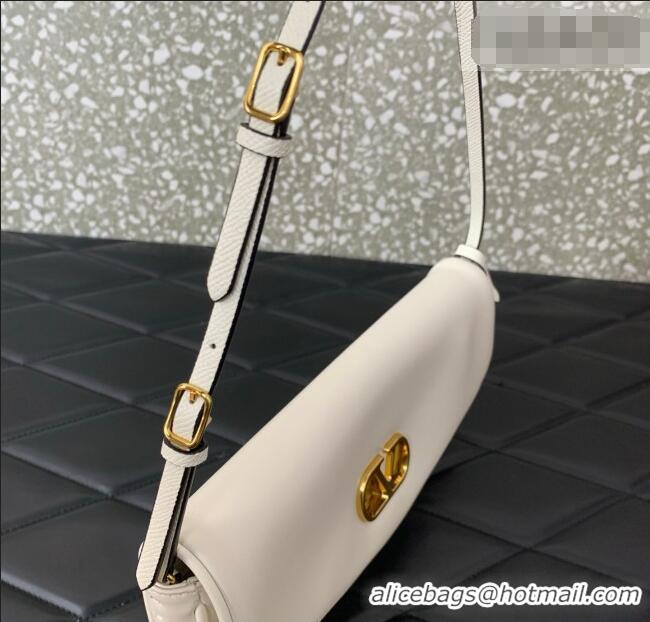 Reasonable Price Valentino Devain Small Shoulder Bag in Lambskin Leather 2031 White 2026