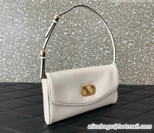 Reasonable Price Valentino Devain Small Shoulder Bag in Lambskin Leather 2031 White 2026