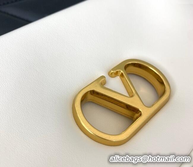 Reasonable Price Valentino Devain Small Shoulder Bag in Lambskin Leather 2031 White 2026