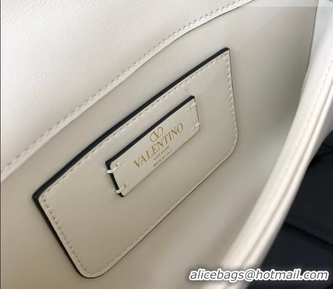 Reasonable Price Valentino Devain Small Shoulder Bag in Lambskin Leather 2031 White 2026