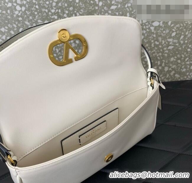 Reasonable Price Valentino Devain Small Shoulder Bag in Lambskin Leather 2031 White 2026