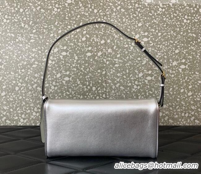 Best Price Valentino Devain Small Shoulder Bag in Lambskin Leather 2031 Silver-Tone 2026
