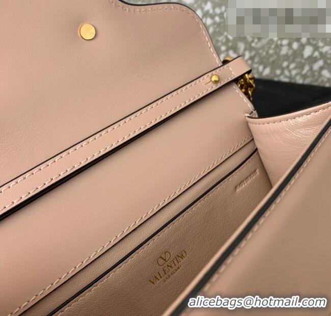 Grade Design Valentino Garavani Locò Small Shoulder Bag In Calfskin Leather With Jewel Logo 5053 Nude Pink 2025