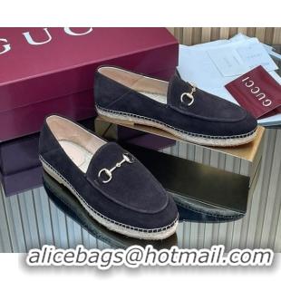 Trendy Design Gucci Suede Flat Espadrilles with Horsebit GG121805 Dark Brown 2026