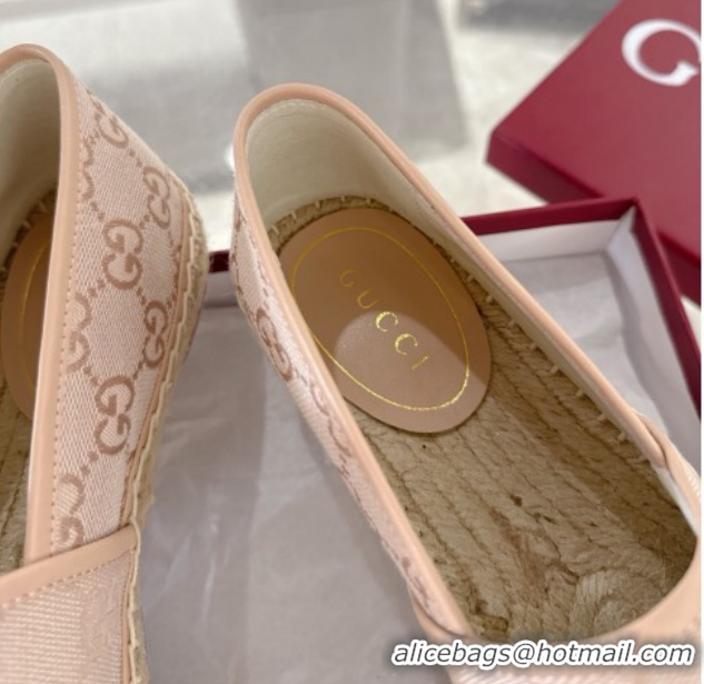 Grade Gucci GG Canvas Flat Espadrilles with Horsebit GG121805 Nude Pink 2026