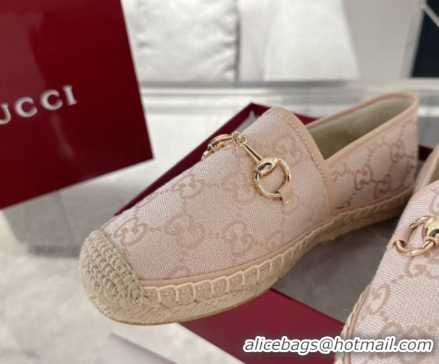 Grade Gucci GG Canvas Flat Espadrilles with Horsebit GG121805 Nude Pink 2026