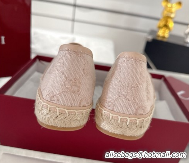 Grade Gucci GG Canvas Flat Espadrilles with Horsebit GG121805 Nude Pink 2026