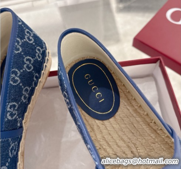 Hot Style Gucci GG Canvas Flat Espadrilles with Horsebit GG121805 Blue 2026