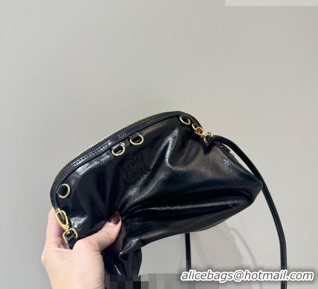 Famous Brand Miu Miu Caprice Leather Clutch Shoulder Bag 5BF131 Black 2025