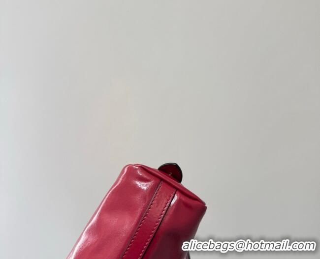 Big Discount Miu Miu Caprice Leather Clutch Shoulder Bag 5BF131 Ruby Red 2025