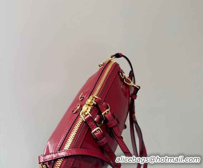 Big Discount Miu Miu Caprice Leather Clutch Shoulder Bag 5BF131 Ruby Red 2025