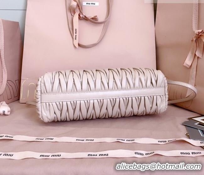 Buy Discount Miu Miu Caprice Matelassé Nappa Leather Clutch Shoulder Bag 5BF130 Powder Pink 2026