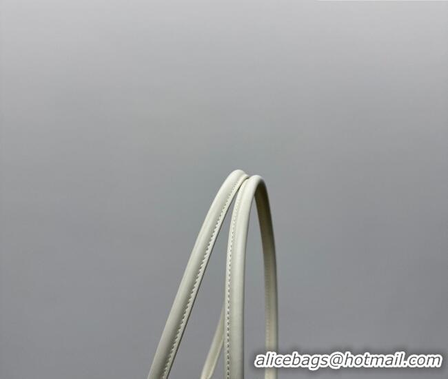 Top Quality Miu Miu Beau Leather Bowling Bag 5BB193 White 2026