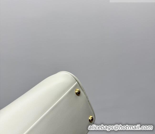 Top Quality Miu Miu Beau Leather Bowling Bag 5BB193 White 2026