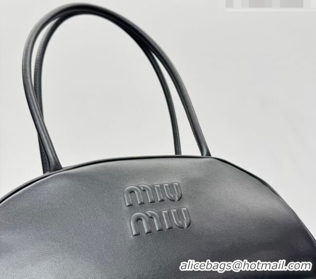 Best Price Miu Miu Beau Leather Bowling Bag 5BB193 Black 2026
