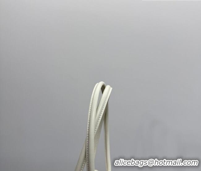 Big Discount Miu Miu Beau Leather Bowling Bag 5BB192 White 2026