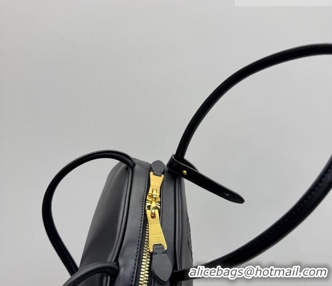 Top Grade Miu Miu Beau Leather Bowling Bag 5BB192 Black 2026