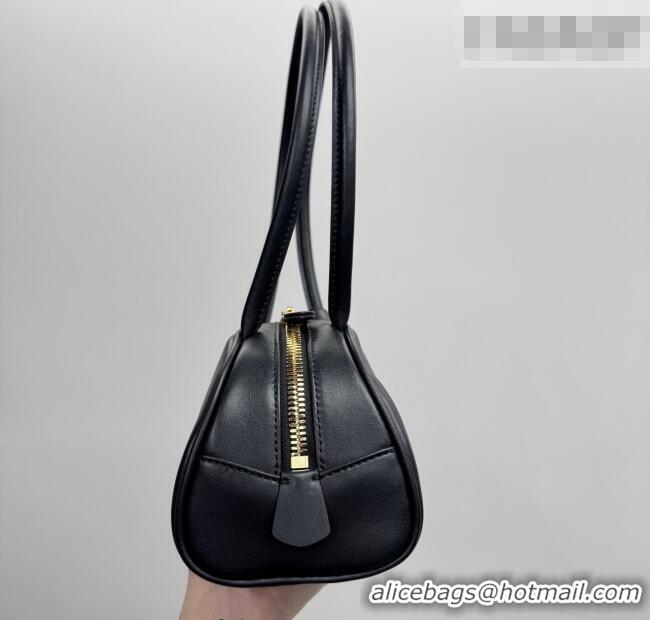 Top Grade Miu Miu Beau Leather Bowling Bag 5BB192 Black 2026