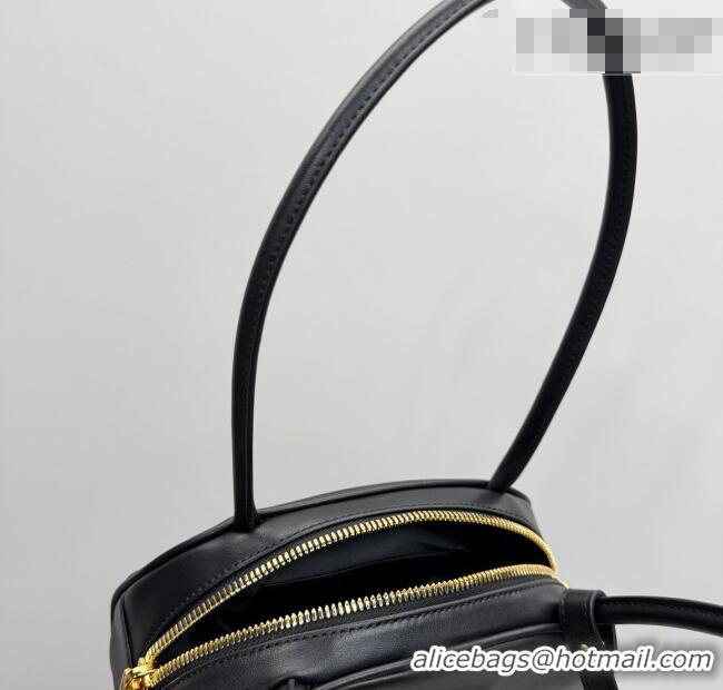 Top Grade Miu Miu Beau Leather Bowling Bag 5BB192 Black 2026