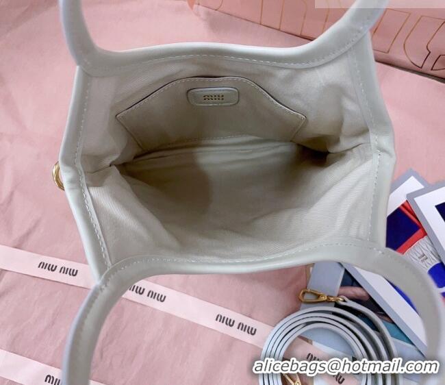 Good Product Miu Miu IVY embroidered gabardine bag 5BA281 White 2026