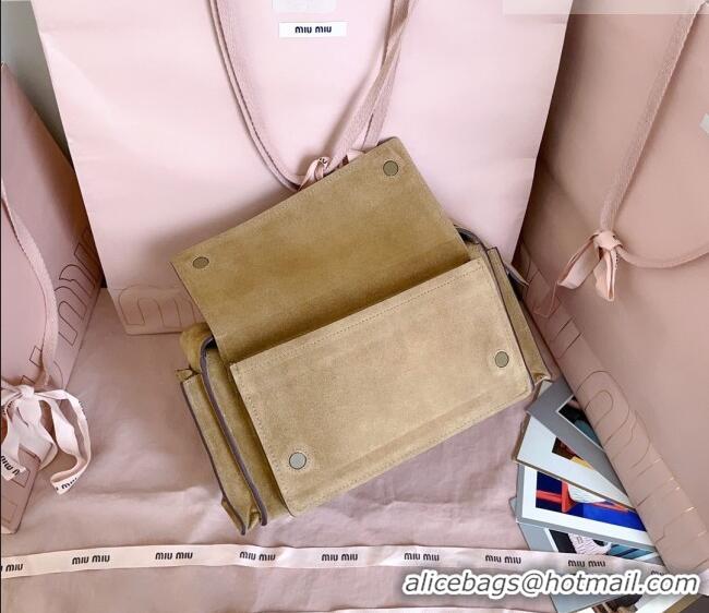 Super Quality Miu Miu Pocket Suede Shoulder Bag 5BA175 Ecru Beige 2026
