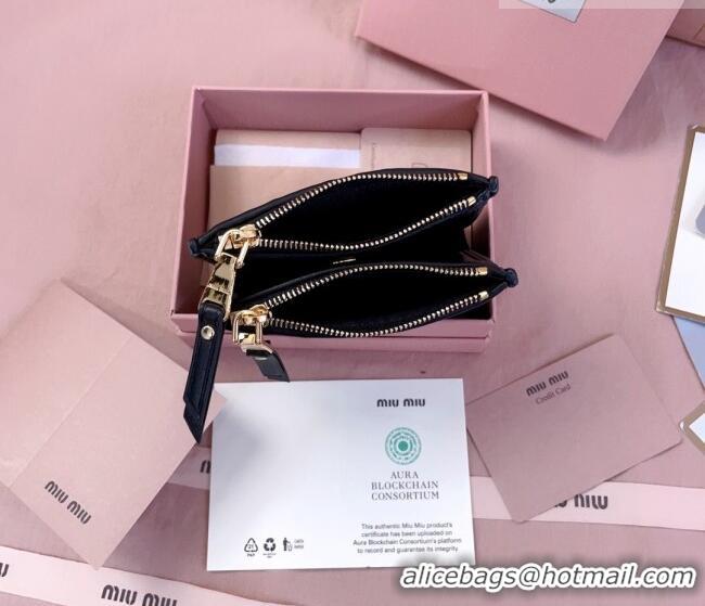 Top Quality Miu Miu Matelasse Nappa Leather Pocket Wallet 5MV017 Black 2026