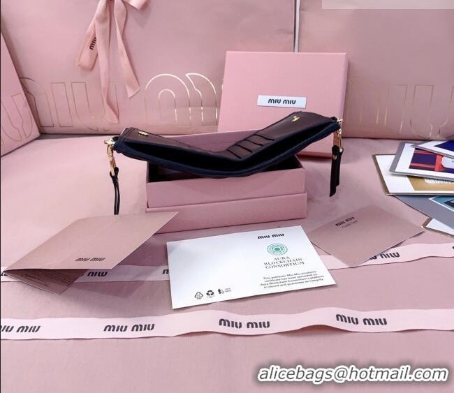 Top Quality Miu Miu Matelasse Nappa Leather Pocket Wallet 5MV017 Black 2026