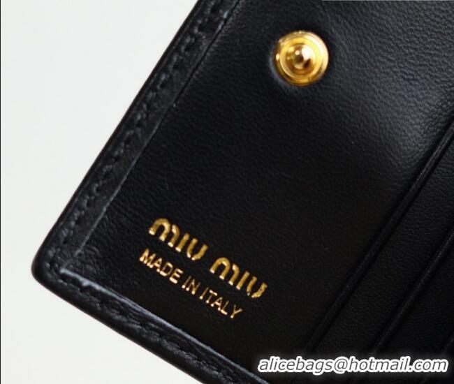 Best Product Miu Miu Matelasse Nappa Leather Small Wallet 5MV204 Black 2026