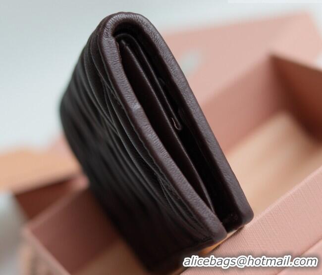 Top Design Miu Miu Matelasse Nappa Leather Small Wallet 5MV204 Briarwood Brown 2026