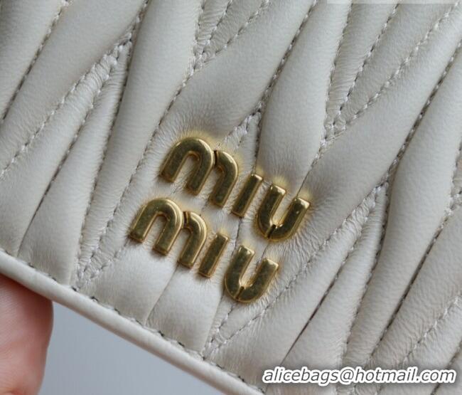 Best Price Miu Miu Matelasse Nappa Leather Small Wallet 5MV204 White 2026