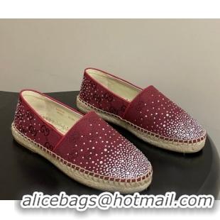 Grade Quality Gucci GG Canvas and Strass Flat Espadrilles GG121805 Red 2026
