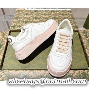 Low Price Gucci GG Denim Platform Sneakers 4cm 676092 White/Nude 2026