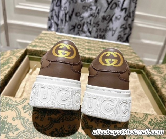 Unique Style Gucci GG Denim Platform Sneakers 4cm 676092 Beige/Brown 2026