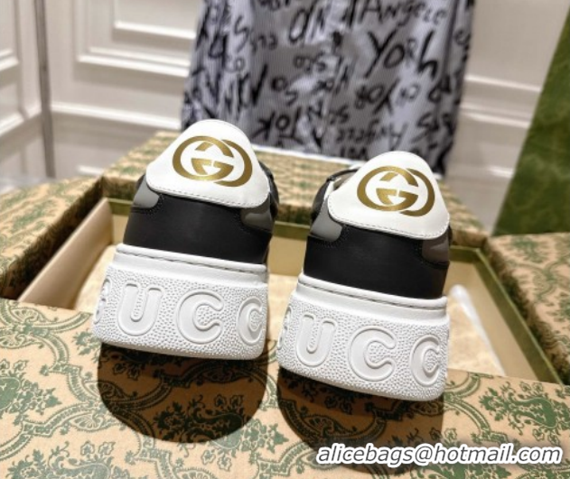 Purchase Gucci Men's GG Canvas and Leather Platform Sneakers 4cm 676092 Beige/Grey/Black 2026