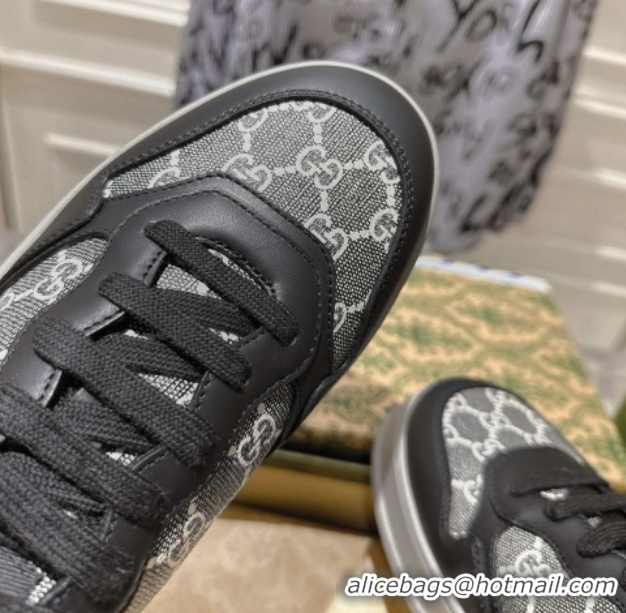 Good Looking Gucci Men's GG Canvas and Leather Platform Sneakers 4cm 676092 Grey/Black 2026