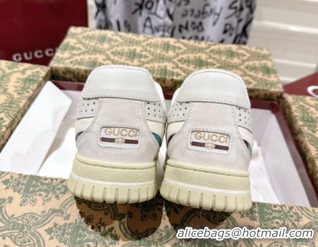 Classic Gucci Re-Web Sneakers 4cm in Blue Camouflage Fabric 785452 2026