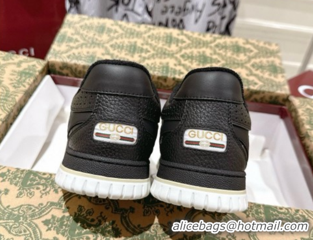 Purchase Gucci Re-Web Sneakers 4cm in Grained GG Leather 785452 Balck 2026