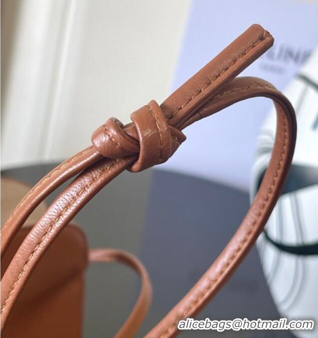 Inexpensive Celine Trio Flap Bag in Smooth Lambskin Leather 10P862 Tan Brown 2026