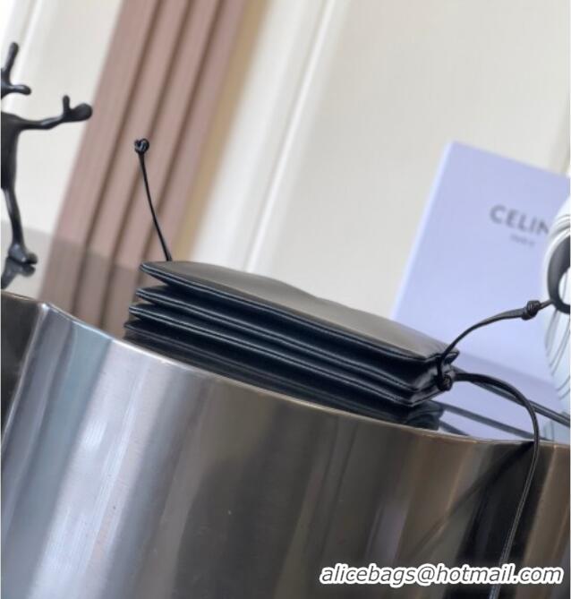 Buy Discount Celine Trio Flap Bag in Smooth Lambskin Leather 10P862 Black 2026