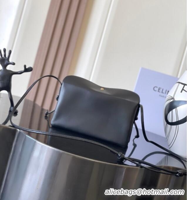 Buy Discount Celine Trio Flap Bag in Smooth Lambskin Leather 10P862 Black 2026