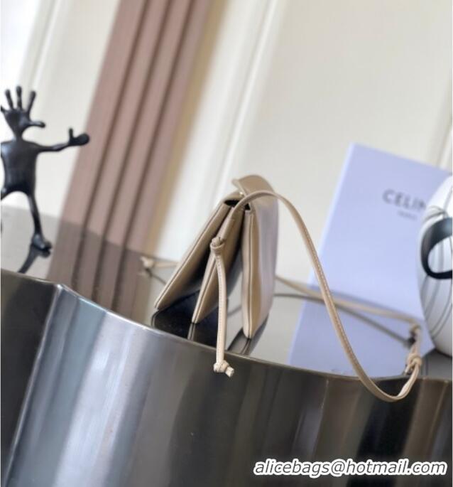 Inexpensive Celine Trio Flap Bag in Smooth Lambskin Leather 10P862 Safari Beige 2026